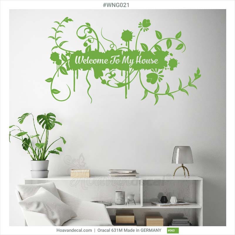 Decal dán tường nội thất ngôi nhà